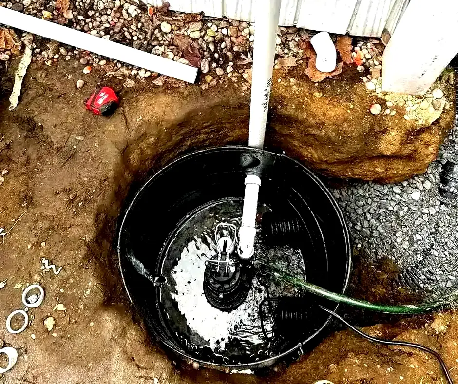 White drainage pipes connected Sump Pump Installation Chicago, IL White drainage pipes connected Sump Pump Installation Chicago, IL